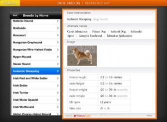 Wolfram Dog Breeds Reference iPad App