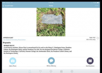 Tombfinder App for iPad & iPhone